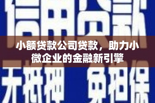 灵璧小额贷款公司贷款，助力小微企业的金融新引擎