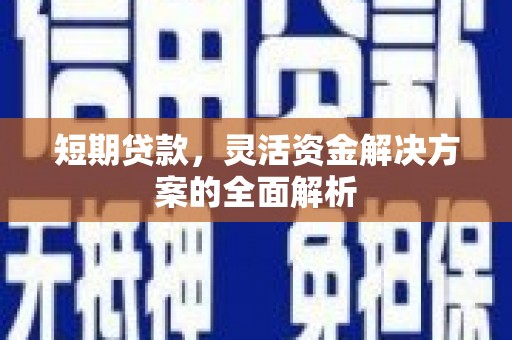 灵璧短期贷款，灵活资金解决方案的全面解析