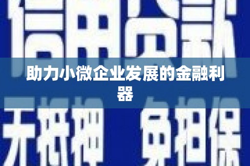 灵璧助力小微企业发展的金融利器