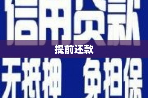 灵璧提前还款